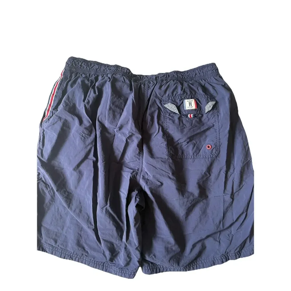 TOMMY HILFIGER Vintage Mens Swim Trunks Drawstring Mesh lining Sz XL Pockets